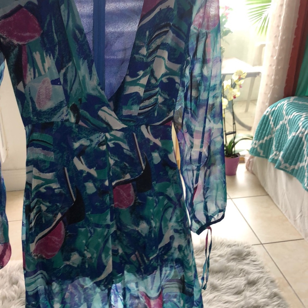 Luxxel overall see through dress S floral